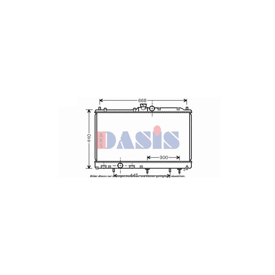 AKS Dasis 140084N Engine Radiator For Mitsubishi Lancer VII Saloon (Cs_A, Ct_A) | ML Performance UK