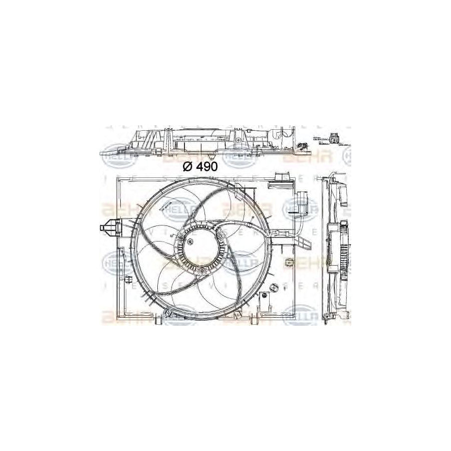 Hella 8EW 351 040-431 Fan, Radiator