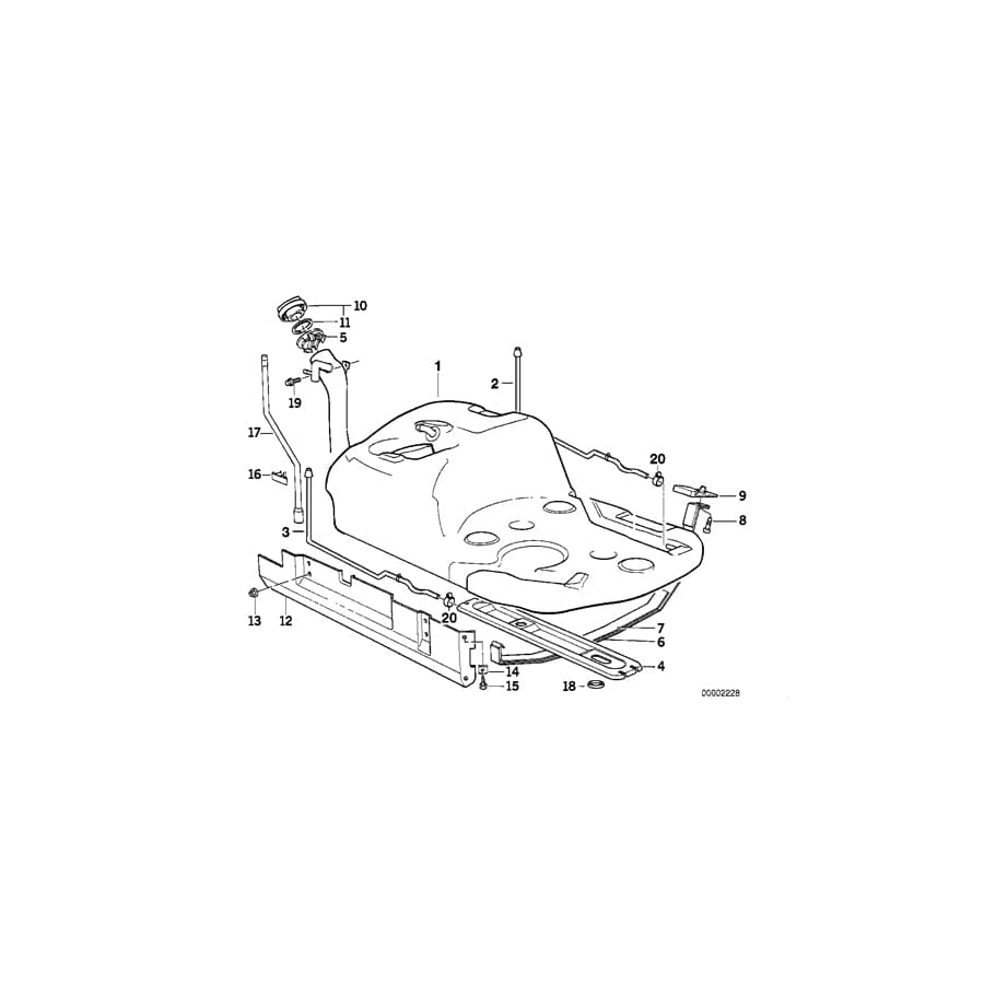 Genuine BMW 16119070649 E34 Vent Pipe (Inc. 530i, 540i & 518g) | ML Performance UK Car Parts