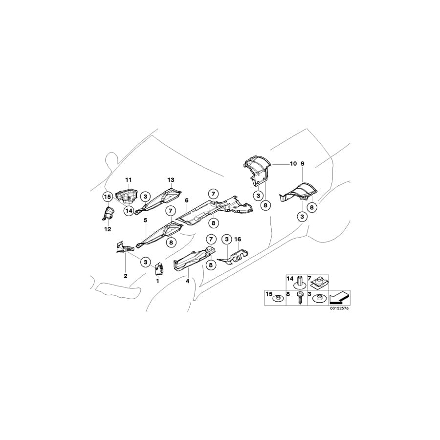 Genuine BMW 51487129351 E53 Heat Insulation, Rear Silencer, Left (Inc. X5 4.4i) | ML Performance UK Car Parts