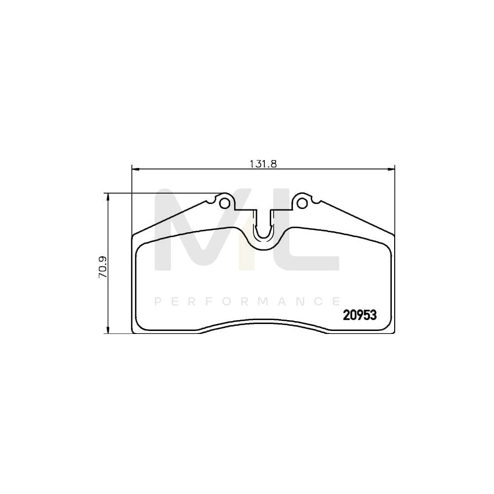 Hella 8DB 355 007-701 Brake Pad Set Prepared For Wear Indicator | ML Performance Car Parts