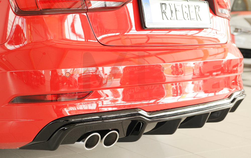 Rieger 00088184 Audi 8V A3 Rear Diffuser 2 | ML Performance UK Car Parts