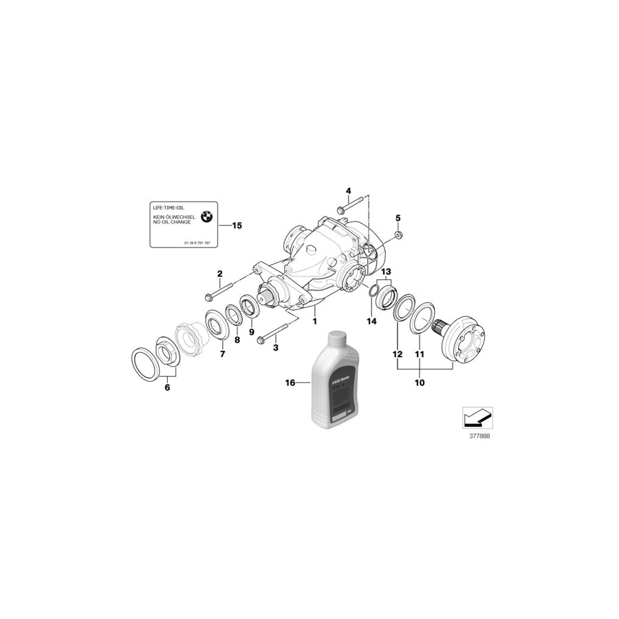 Genuine BMW 33107571186 E82 E91 E92 Rear-Axle-Drive I=3,08 (Inc. 335is, 335xi & 335i) | ML Performance UK