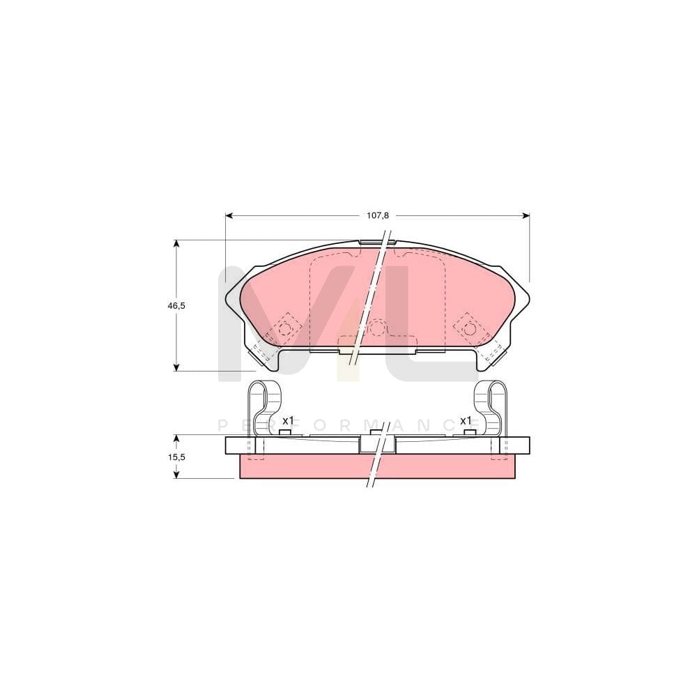 TRW Gdb890 Brake Pad Set For Isuzu Impulse Coupe Incl. Wear Warning Contact | ML Performance Car Parts