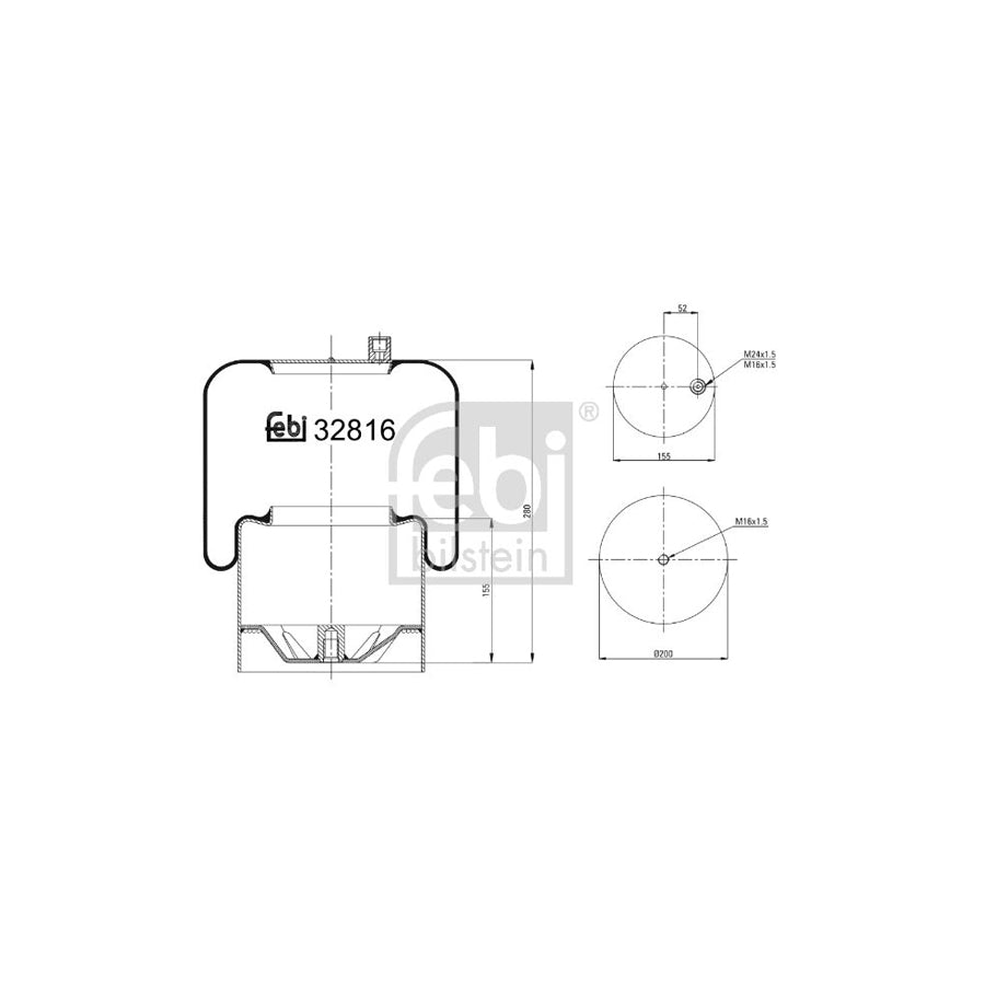 Febi Bilstein 32816 Boot, Air Suspension