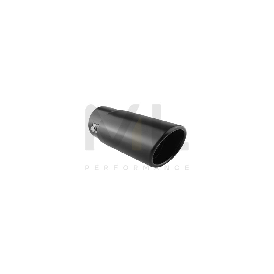 AMiO MT 020B 02351 Exhaust tip 86 mm, Black, oval, straight, Stainless Steel, 165mm, 63mm | ML Performance Car Parts