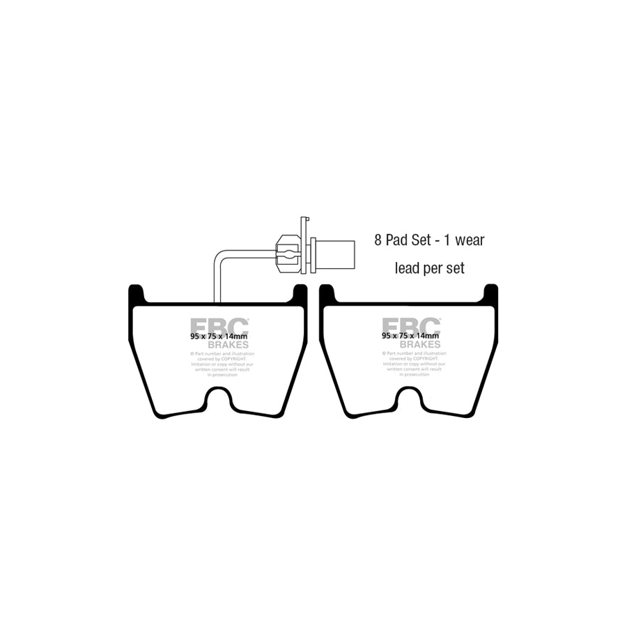 EBC PLK1009 Audi RS4 Yellowstuff Pads and Brake Line Performance Pack - TRW Caliper 2 | ML Performance UK Car Parts