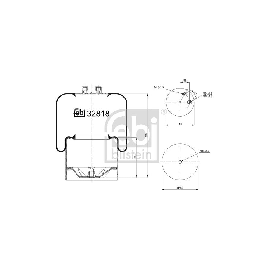 Febi Bilstein 32818 Boot, Air Suspension