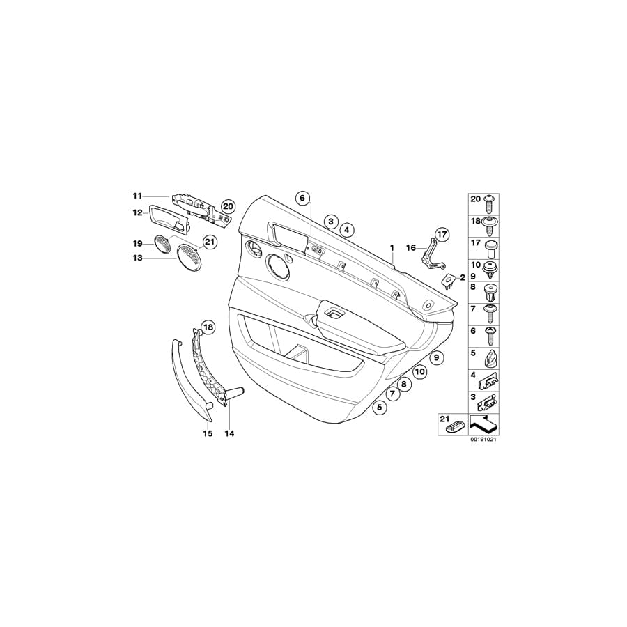 Genuine BMW 51429176479 E71 E72 Door Lining Leather Rear Left OYSTER (Inc. X6 M, X6 40dX & X6 50iX) | ML Performance UK Car Parts