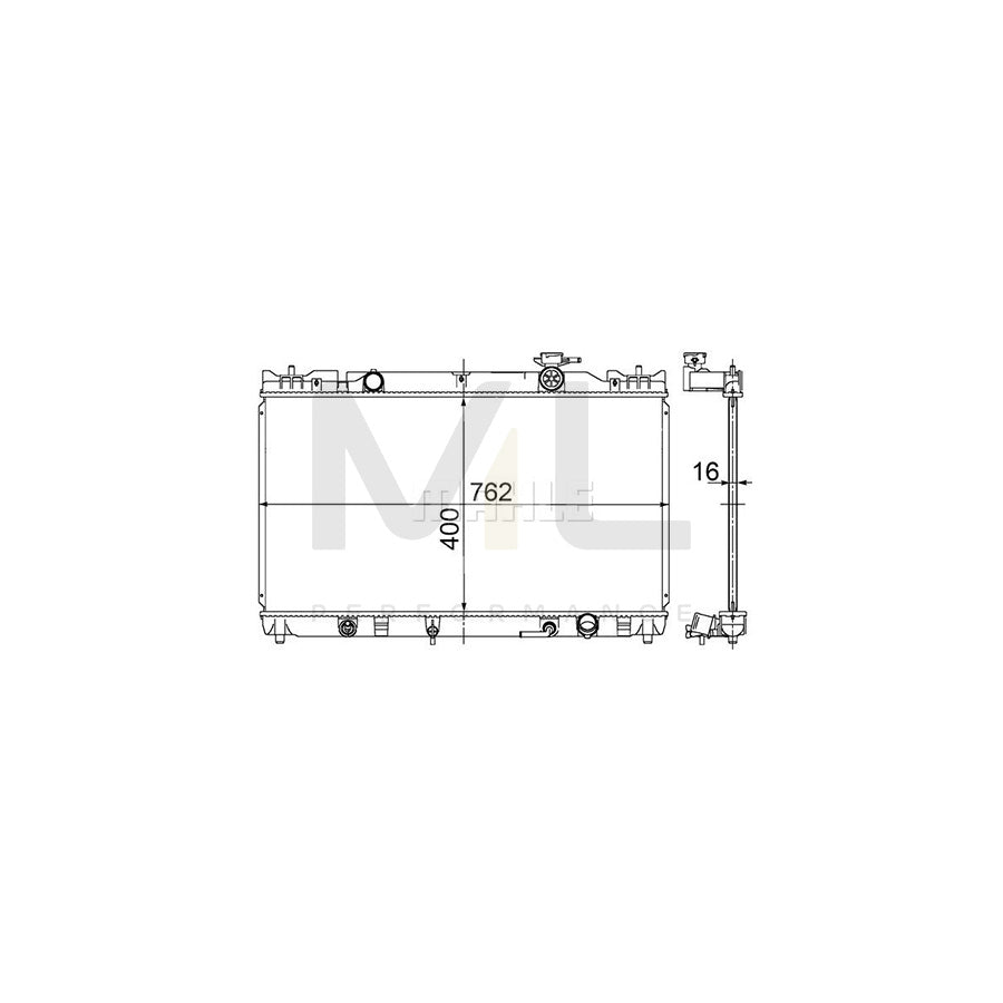 MAHLE ORIGINAL CR 742 000S Engine radiator Brazed cooling fins, Automatic Transmission | ML Performance Car Parts