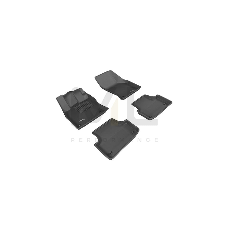 3D L1AD03301509 Floor mat set for AUDI A3 Elastomer, Front, Rear, Quantity: 4, Black | ML Performance Car Parts