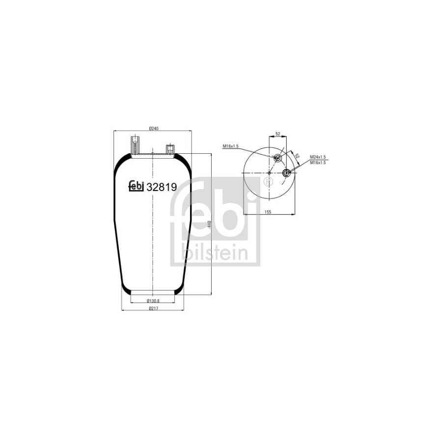 Febi Bilstein 32819 Boot, Air Suspension