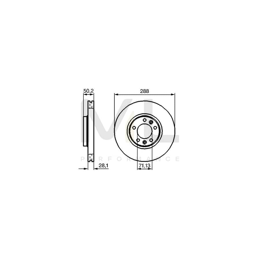 BOSCH 0 986 479 026 Brake Disc for CITROEN XM Internally Vented, Vented, Oiled | ML Performance Car Parts