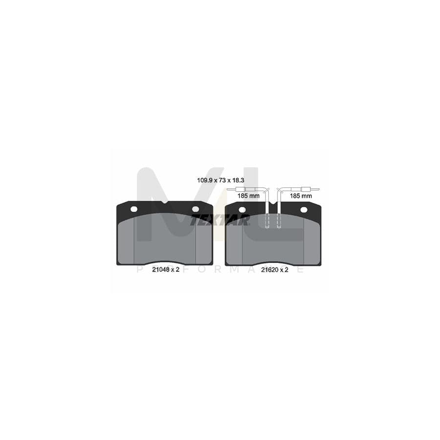 TEXTAR 2104801 Brake pad set with integrated wear warning contact | ML Performance Car Parts