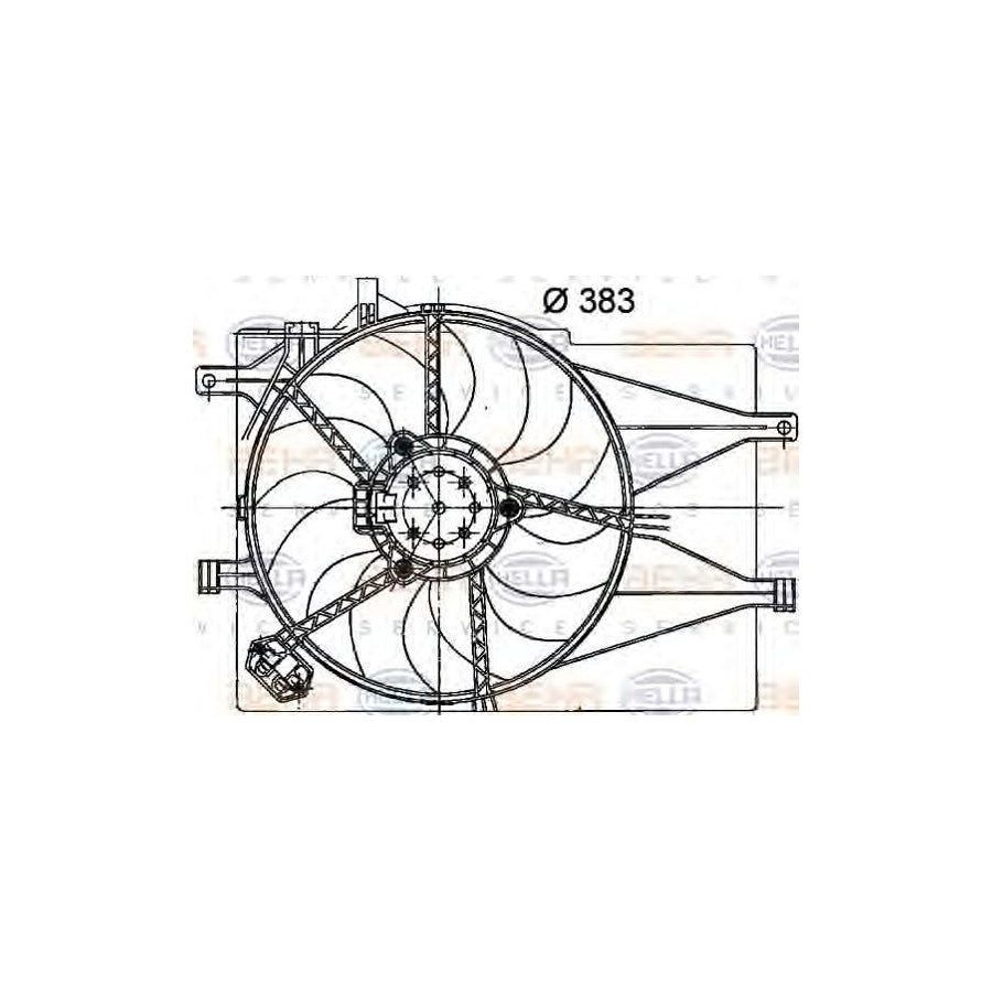 Hella 8EW 351 040-751 Fan, Radiator