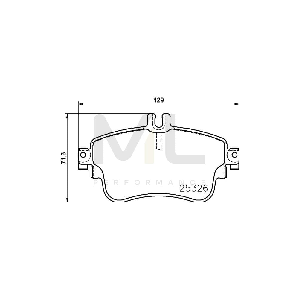 Hella 8DB 355 019-751 Brake Pad Set Prepared For Wear Indicator, With Brake Caliper Screws | ML Performance Car Parts