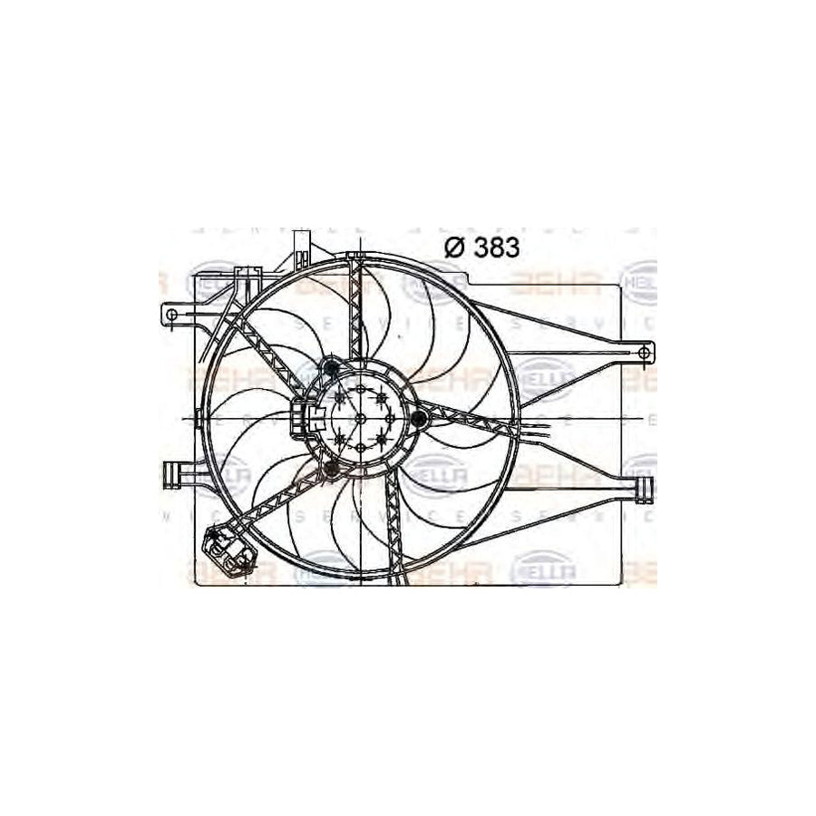 Hella 8EW 351 040-741 Fan, Radiator