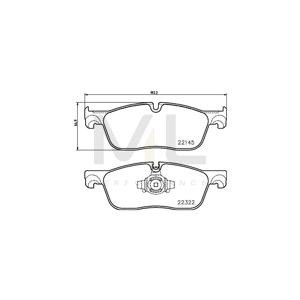 Brembo P 36 035 Brake Pad Set Prepared For Wear Indicator, With Piston Clip | ML Performance Car Parts