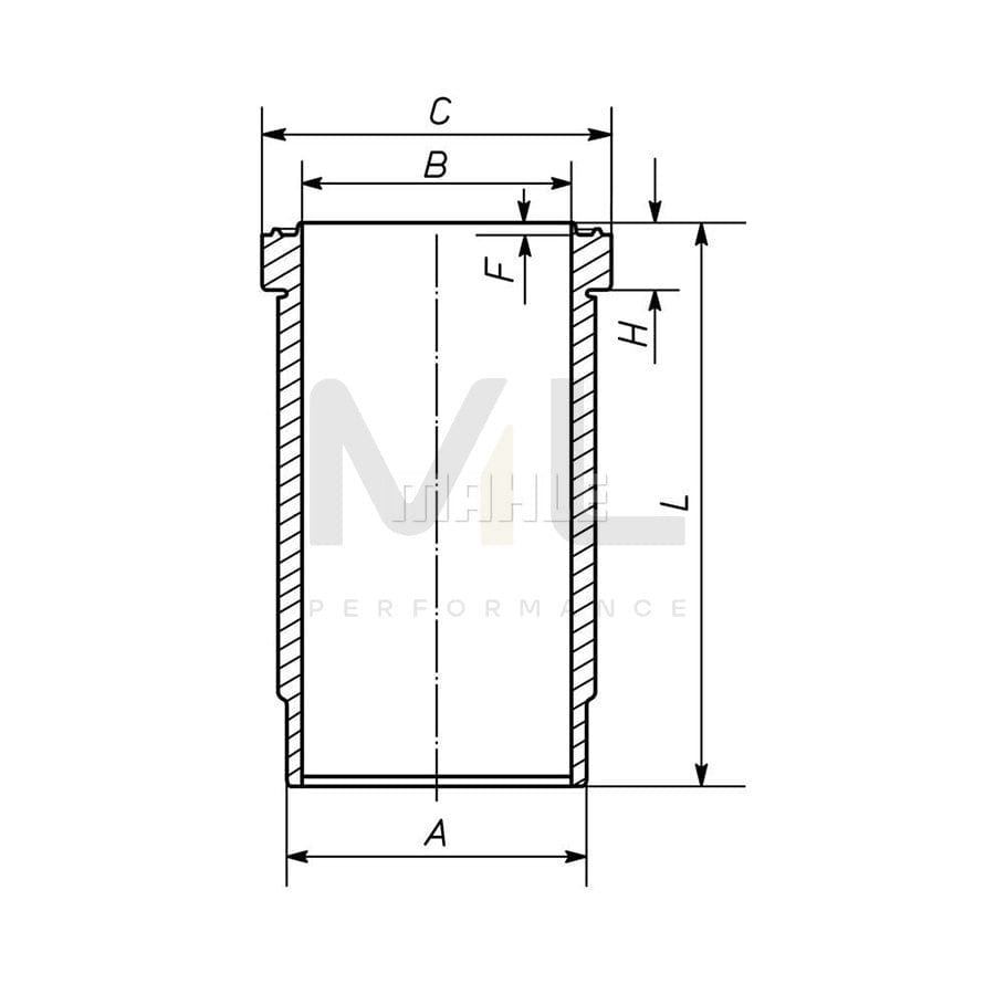 MAHLE ORIGINAL 209 58 00 Piston 120,0 mm, with piston rings, with piston ring carrier, without cooling duct | ML Performance Car Parts