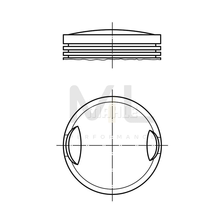 MAHLE ORIGINAL 002 77 00 Piston 95,5 mm, without cooling duct | ML Performance Car Parts