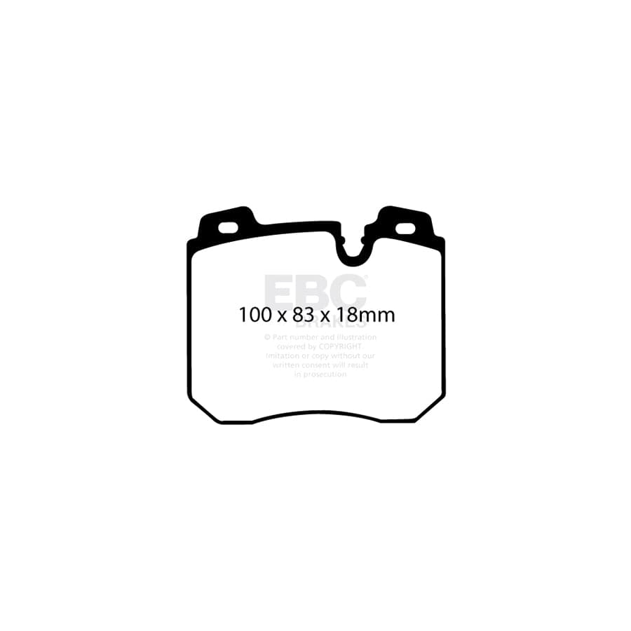 EBC PD01KF239 BMW E32 Greenstuff Front Brake Pad & Plain Disc Kit  - ATE Caliper 2 | ML Performance UK Car Parts