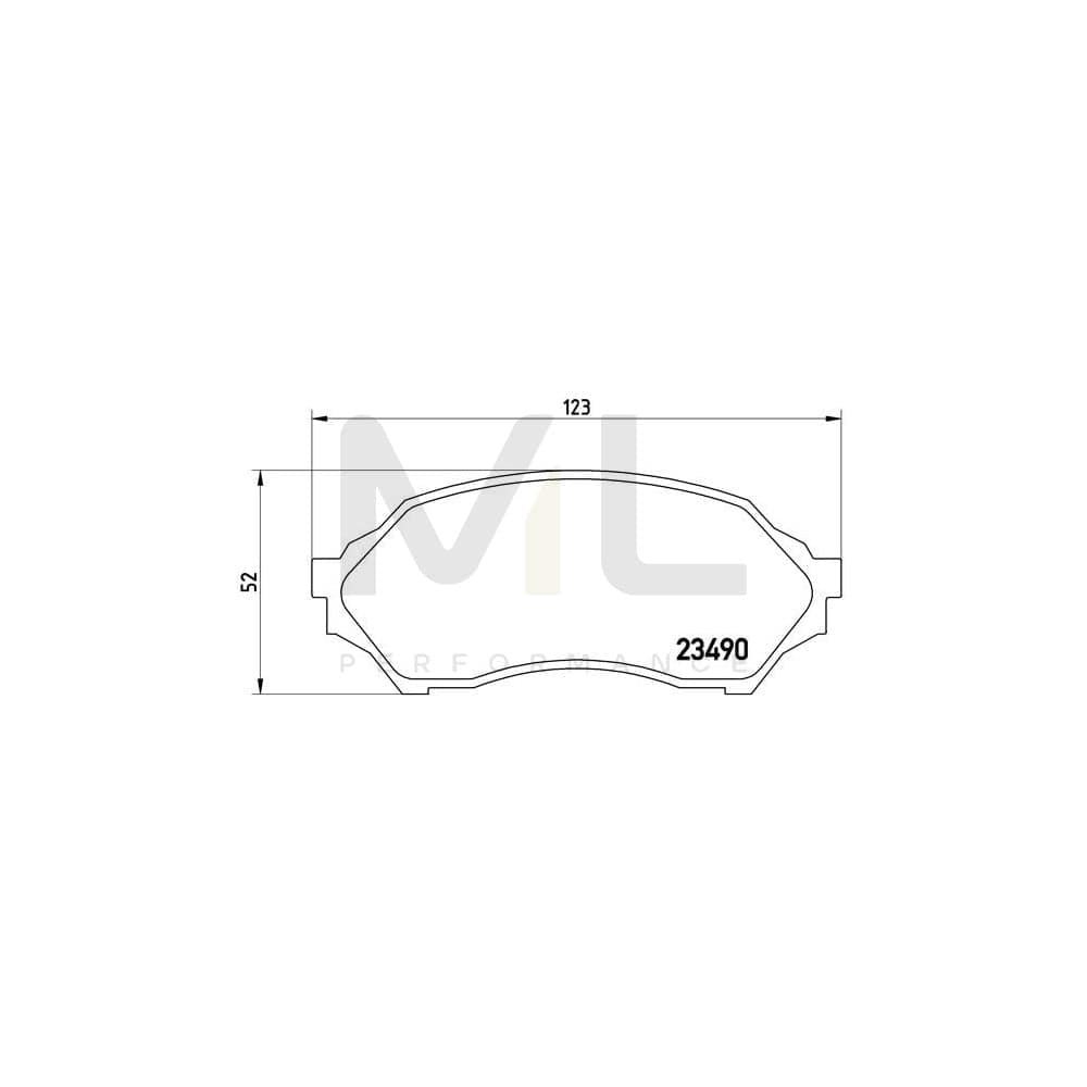 Brembo P 49 027 Brake Pad Set For Mazda 323 With Acoustic Wear Warning | ML Performance Car Parts