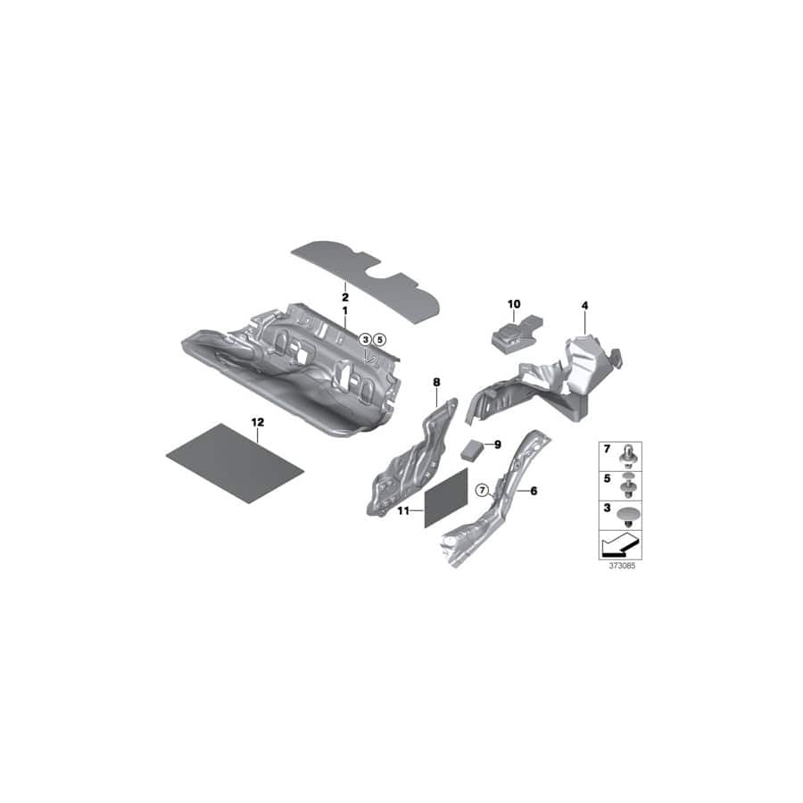 Genuine BMW 51487293750 F34 Sound Insulating Wheel Housing Rear Rig. (Inc. 328i, 335iX & 330i) | ML Performance UK Car Parts