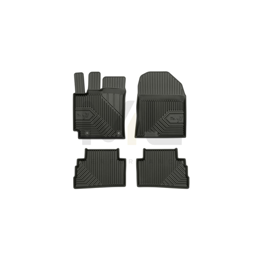 FROGUM Tailored 77408456 Floor mat set for HYUNDAI KONA Elastomer, Front and Rear, Quantity: 4, Black | ML Performance Car Parts