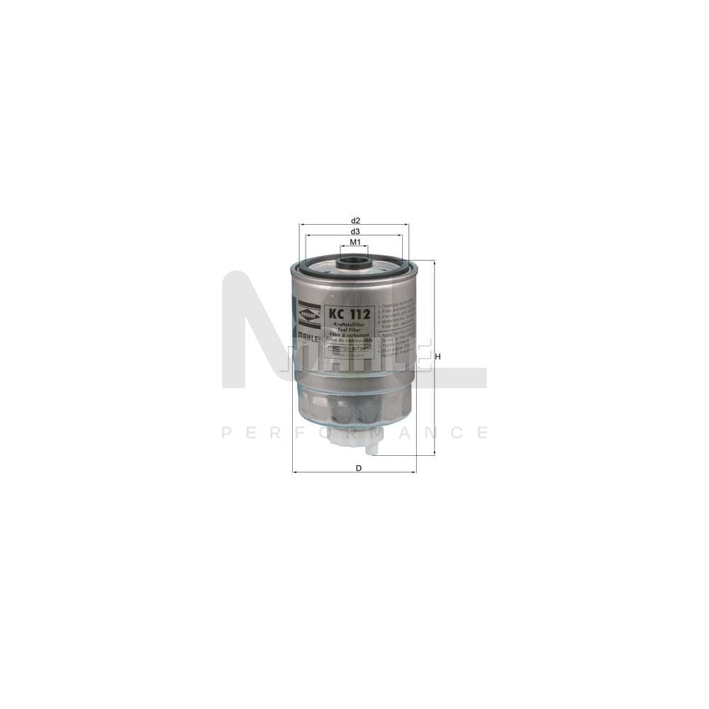 MAHLE ORIGINAL KC 112 Fuel filter Spin-on Filter | ML Performance Car Parts