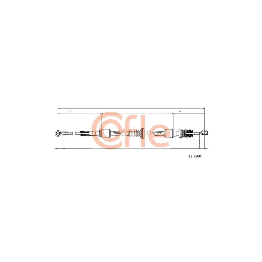 Cofle 92.12.7280 Cable, Manual Transmission