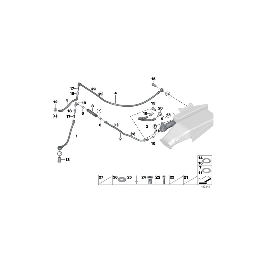 Genuine BMW 33158431589 Oil Pipe FILTER>PUMP (Inc. M4 GT4) | ML Performance UK