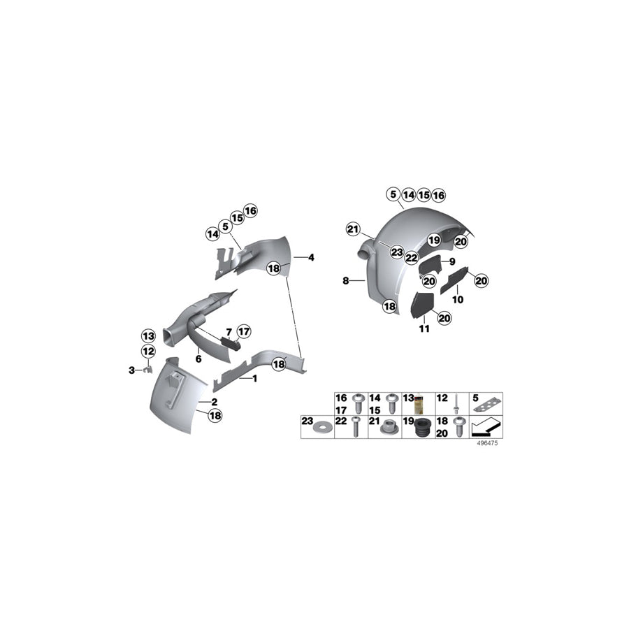 Genuine BMW 51778428506 Wheelhousing, Front Right LOWER FRONT (Inc. M6 GT3) | ML Performance UK