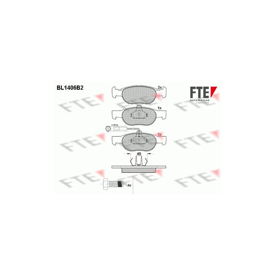 Fte BL1406B2 Brake Pad Set | ML Performance UK Car Parts