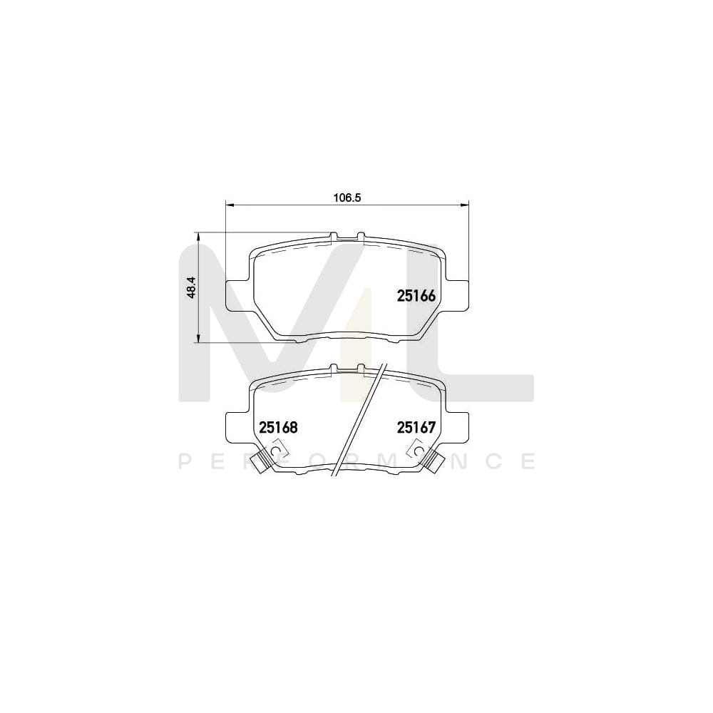 Brembo P 28 078 Brake Pad Set With Acoustic Wear Warning | ML Performance Car Parts