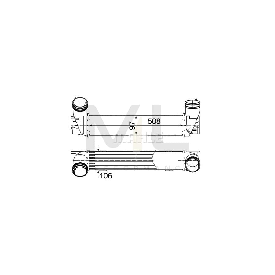 MAHLE ORIGINAL CI 489 000S Intercooler for BMW 3 Series | ML Performance Car Parts