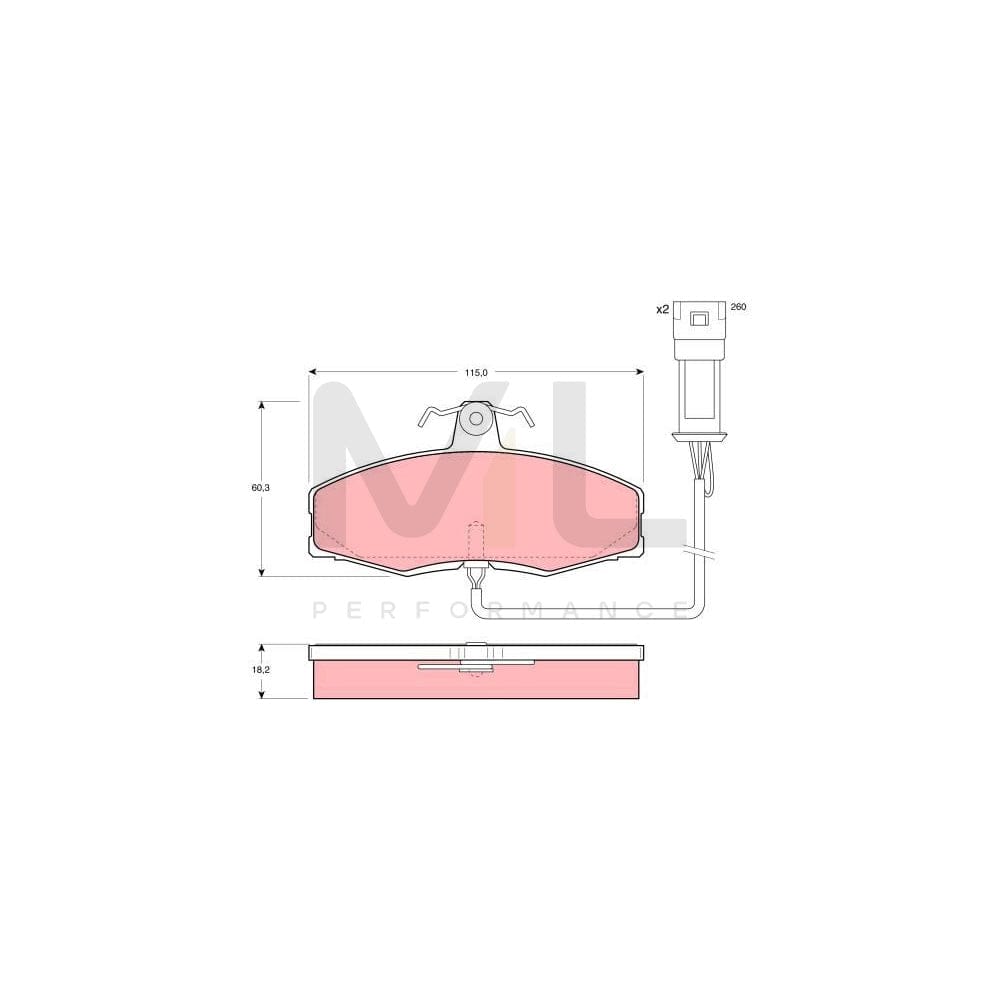 TRW Gdb440 Brake Pad Set For Ford Sierra Mk1 Hatchback (Gbc) Incl. Wear Warning Contact, With Brake Caliper Screws, With Accessories | ML Performance Car Parts