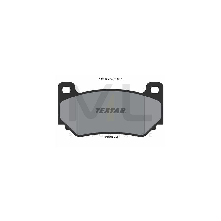 TEXTAR 2367901 Brake pad set not prepared for wear indicator | ML Performance Car Parts