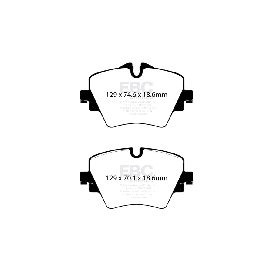 EBC PDKF2369 BMW Mini Ultimax Front Brake Pad & Plain Disc Kit - ATE Caliper 2 | ML Performance UK Car Parts