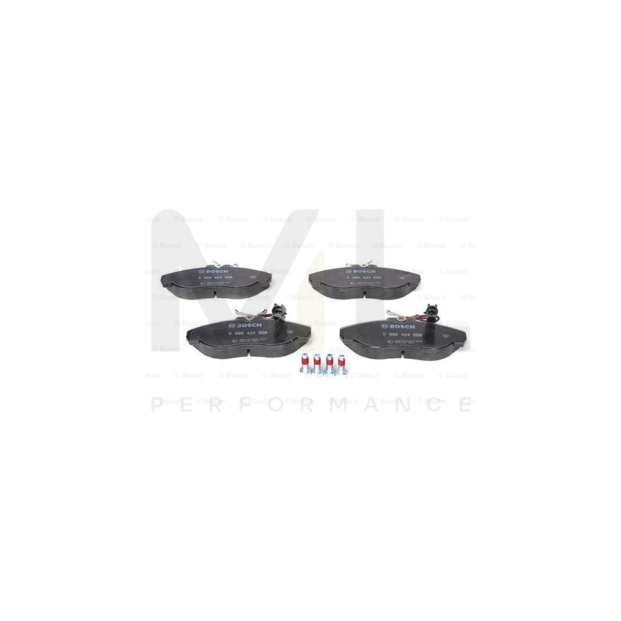 Bosch 0986424556 Brake Pad Set With Integrated Wear Sensor, With Anti-Squeak Plate, With Bolts/Screws, With Accessories BP304 | ML Performance Car Parts