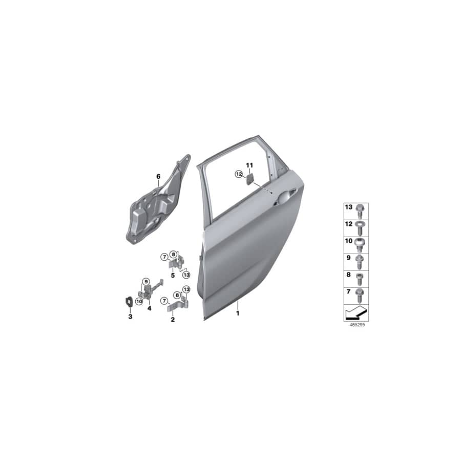 Genuine BMW 51487390078 F45 Sound Insulating Door Rear Right (Inc. 214d, 218d & 225i) | ML Performance UK Car Parts