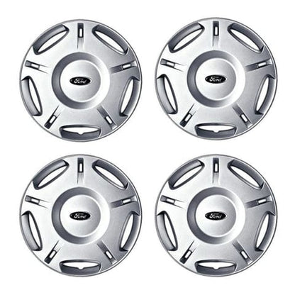 GENUINE FORD 1151368 C-MAX & FOCUS SET OF 4 SILVER COVER TRIMS, FITS 16" STEEL WHEELS | ML Performance UK