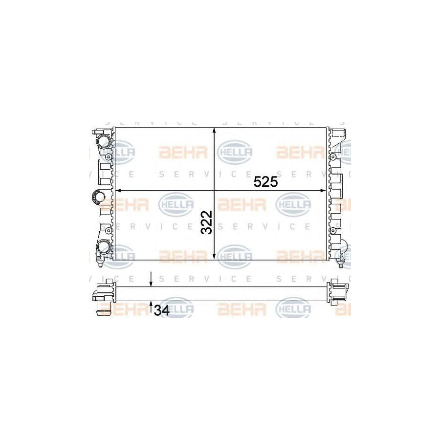 Hella 8MK 376 901-131 Engine Radiator