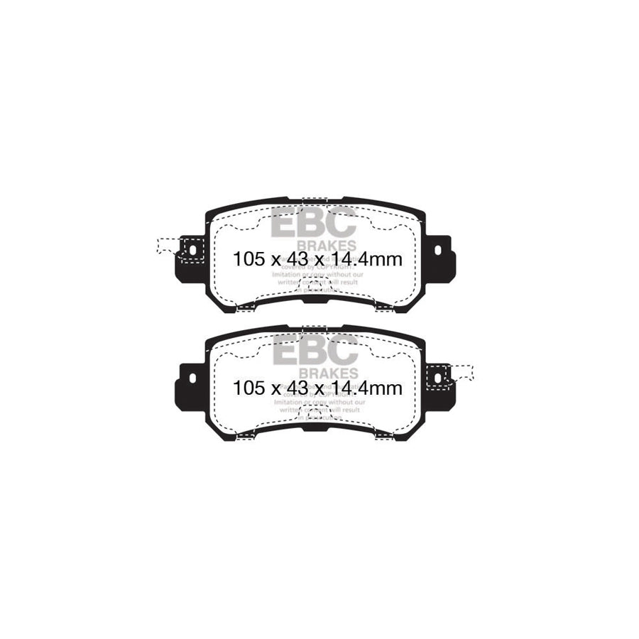 EBC DP22135 Mazda Greenstuff Rear Brake Pads (Inc. CX-3 & CX-5) 2 | ML Performance UK Car Parts