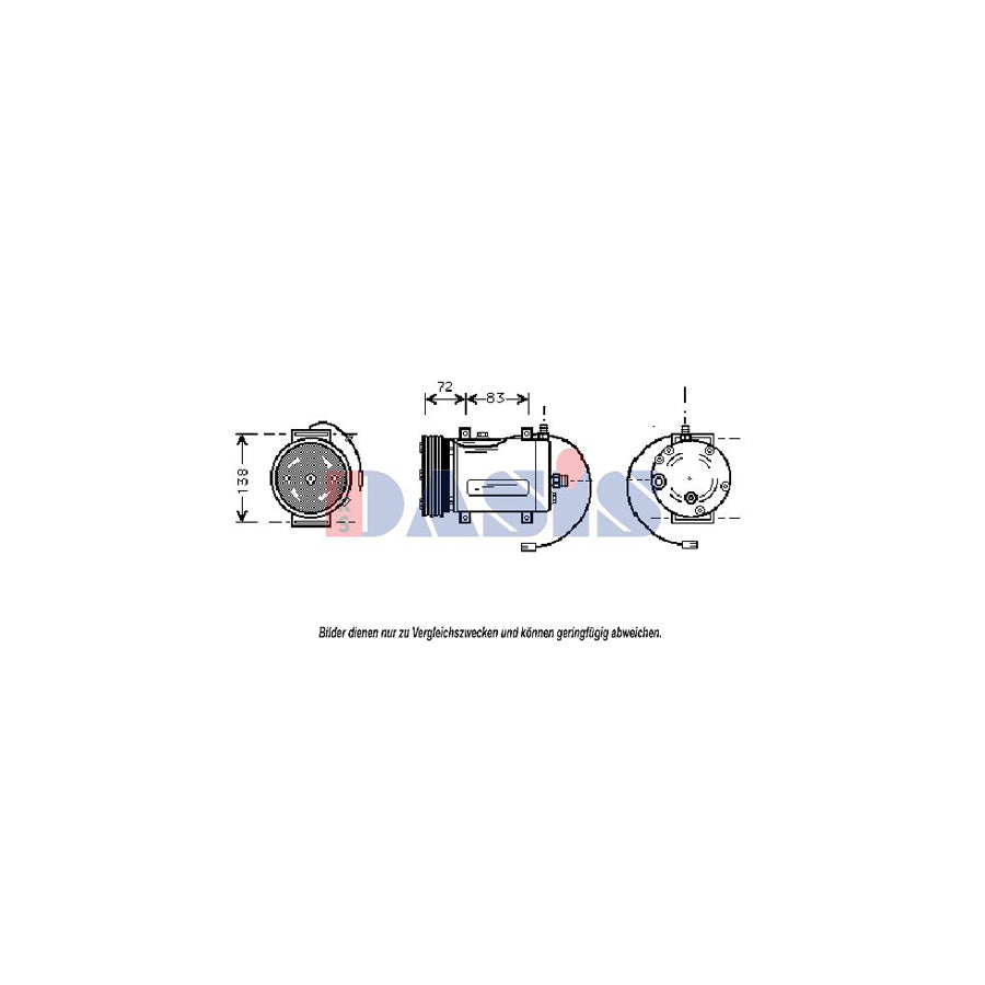 AKS Dasis 853510N Compressor, Air Conditioning | ML Performance UK