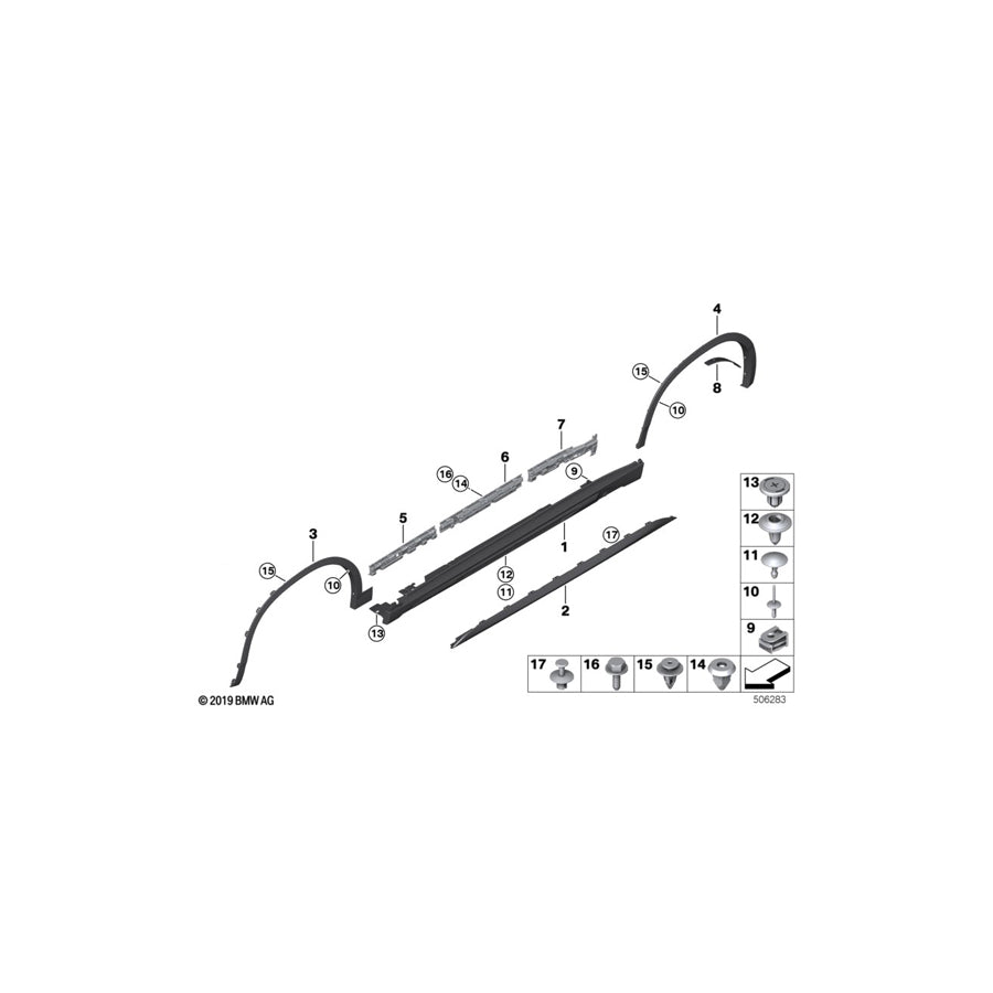 Genuine BMW 51778069695 F39 Rocker Panel Strip, Painted, Left MSP (Inc. X2 M35iX, X2 18i & X2 28i) | ML Performance UK