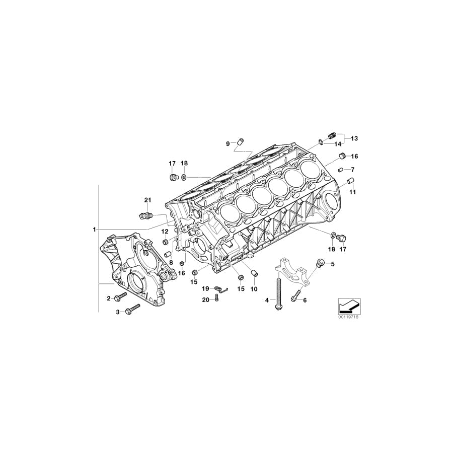 Genuine BMW 11110412190 E65 E66 Engine Block With Piston ALUSIL (Inc. 760i & 760Li) | ML Performance UK Car Parts