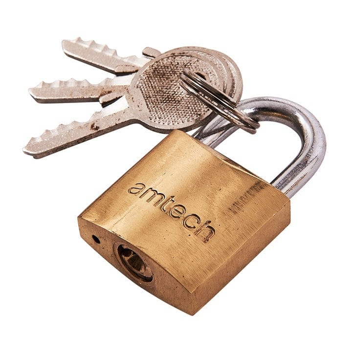 Amtech 25mm Brass Padlock | ML Performance DIY & Power Tools