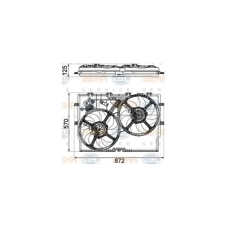 Hella 8EW 351 040-631 Fan, Radiator