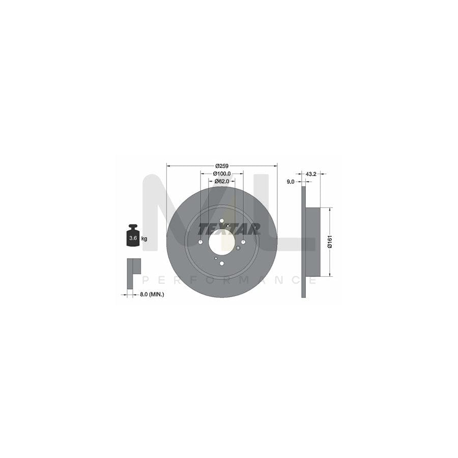 TEXTAR PRO 92231403 Brake Disc for SUZUKI Swift IV Hatchback (FZ, NZ) Solid, Coated, without wheel hub, without wheel studs | ML Performance Car Parts