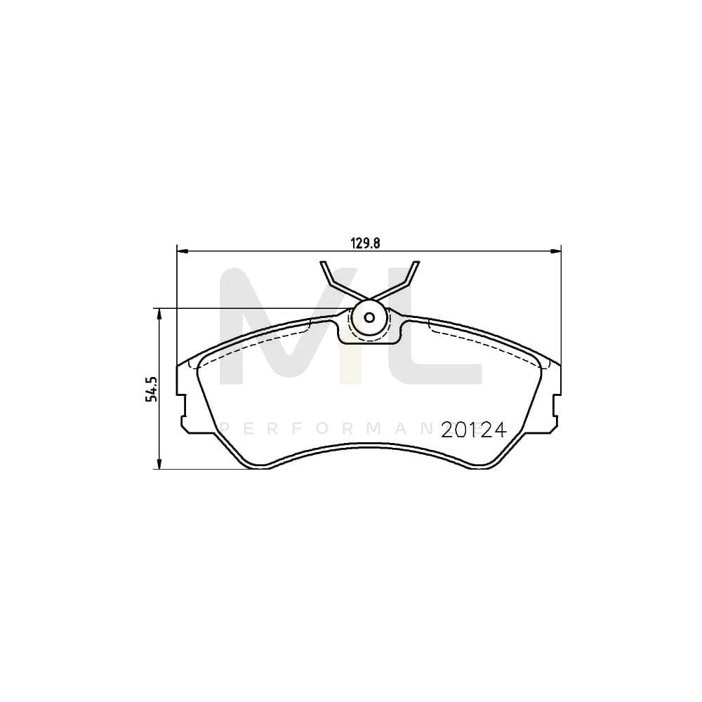 Hella 8DB 355 017-881 Brake Pad Set Not Prepared For Wear Indicator, With Brake Caliper Screws | ML Performance Car Parts